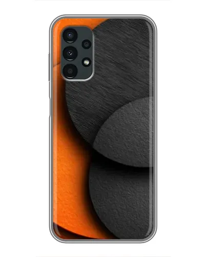 Чехол для Samsung Galaxy A13 (5G) с картинкой «Геометрия оранжевых кругов»