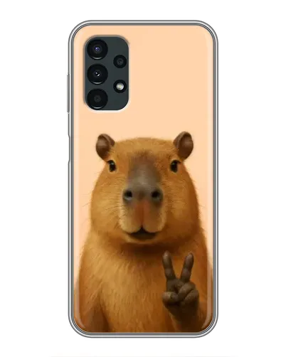 Чехол для Samsung Galaxy A13 (5G) с картинкой «Капибара виктория»