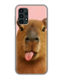 Чехол для Samsung Galaxy A13 (5G) с картинкой «Капибара с языком» Чехол для Samsung Galaxy A13 (5G) с картинкой «Капибара с языком»