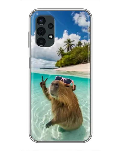 Чехол для Samsung Galaxy A13 (5G) с картинкой «Капибара на море»