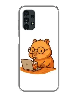 Чехол для Samsung Galaxy A13 (5G) с картинкой «Капибара с ноутбуком» Чехол для Samsung Galaxy A13 (5G) с картинкой «Капибара с ноутбуком»