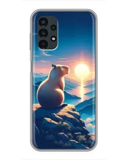 Чехол для Samsung Galaxy A13 (5G) с картинкой «Закат солнца с капибарой» Чехол для Samsung Galaxy A13 (5G) с картинкой «Закат солнца с капибарой»