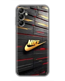 Чохол для Samsung Galaxy A14 5G з картинкою «Золотий Nike на металі»