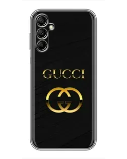 Чехол для Samsung Galaxy A14 5G с картинкой «Золотой логотип Gucci»