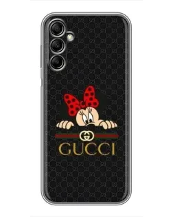 Чехол для Samsung Galaxy A14 5G с картинкой «Минни Маус Gucci — черный»