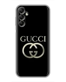 Чехол для Samsung Galaxy A14 5G с картинкой «Gucci — золото на черном»