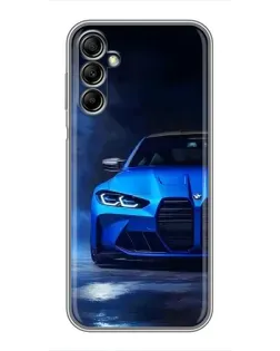Чохол для Samsung Galaxy A14 5G з картинкою «Блакитна BMW M4»
