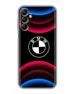 Чохол для Samsung Galaxy A14 5G з картинкою «Логотип BMW та неонові дуги»