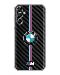 Чохол для Samsung Galaxy A14 5G з картинкою «Емблема BMW та карбон»