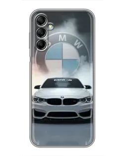 Чехол для Samsung Galaxy A14 5G с картинкой «BMW в белом дыму»