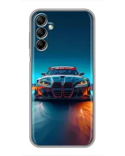 Чехол для Samsung Galaxy A14 5G с картинкой «BMW — огни неона»