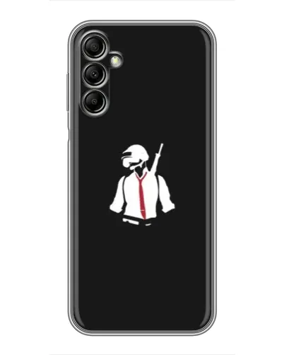 Чехол для Samsung Galaxy A14 5G с картинкой «PUBG — силуэт воина»