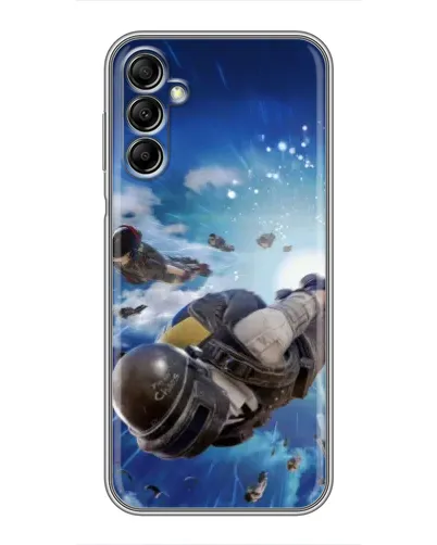 Чехол для Samsung Galaxy A14 5G с картинкой «Десант PUBG — прыжок»