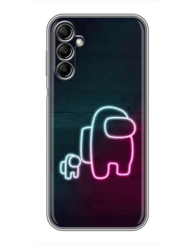 Чохол для Samsung Galaxy A14 5G з картинкою «Among Us неон-арт»