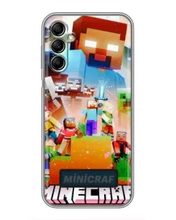 Чехол для Samsung Galaxy A14 5G с картинкой «Minecraft герои игры»