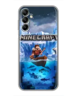 Чехол для Samsung Galaxy A14 5G с картинкой «Minecraft ледяной мир»
