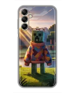 Чехол для Samsung Galaxy A14 5G с картинкой «Крипер в свитере»