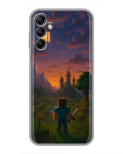 Чехол для Samsung Galaxy A14 5G с картинкой «Стив у башни» Чехол для Samsung Galaxy A14 5G с картинкой «Стив у башни»
