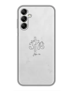 Чехол для Samsung Galaxy A14 5G с картинкой «Иоанна 3:16 Крест»
