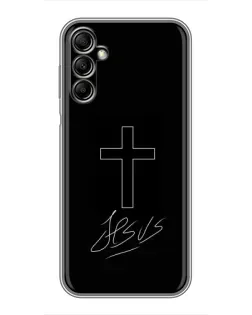 Чехол для Samsung Galaxy A14 5G с картинкой «Графический крест Jesus»