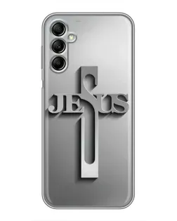 Чехол для Samsung Galaxy A14 5G с картинкой «Металлический крест Jesus»