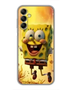 Чохол для Samsung Galaxy A14 5G з картинкою «Губка Боб стрибає»