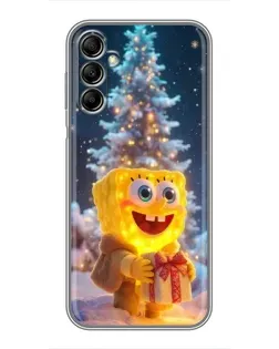 Чохол для Samsung Galaxy A14 5G з картинкою «Різдвяний Спанч Боб»