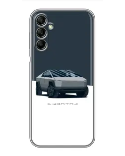Чохол для Samsung Galaxy A14 5G з картинкою «Сріблястий Cybertruck Tesla»