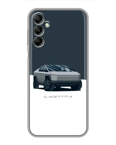 Чохол для Samsung Galaxy A14 5G з картинкою «Сріблястий Cybertruck Tesla»