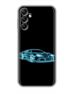 Чохол для Samsung Galaxy A14 5G з картинкою «Неоновий контур Lamborghini»