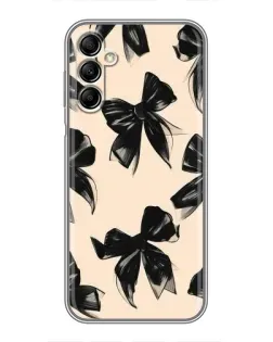 Чехол для Samsung Galaxy A14 5G с картинкой «Паттерн черные банты»