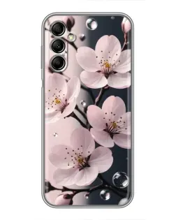 Чохол для Samsung Galaxy A14 5G з картинкою «Ніжня сакура та краплі»