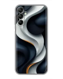 Чохол для Samsung Galaxy A14 5G з картинкою «Об'ємні чорно-білі стрічки»