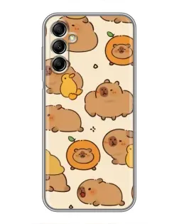 Чехол для Samsung Galaxy A14 5G с картинкой «Капибары с апельсинами»