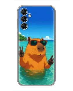 Чехол для Samsung Galaxy A14 5G с картинкой «Морская капибара»