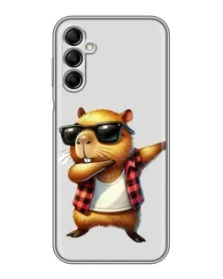 Чехол для Samsung Galaxy A14 5G с картинкой «Капибара рэпер даб»