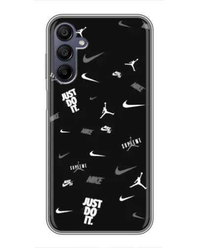 Чехол для Samsung Galaxy A15 (A155) с картинкой «Nike Black Pattern»