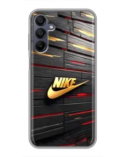 Чехол для Samsung Galaxy A15 (A155) с картинкой «Золотой Nike на металле»