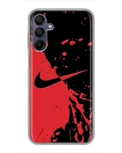 Чехол для Samsung Galaxy A15 (A155) с картинкой «Красные брызги Nike»
