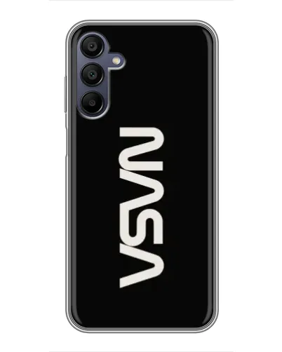 Чехол для Samsung Galaxy A15 (A155) с картинкой «NASA — вертикальный логотип»
