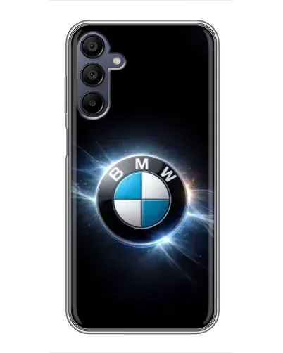 Чехол для Samsung Galaxy A15 (A155) с картинкой «BMW — неоновое сияние»