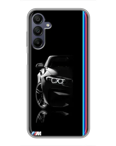 Чехол для Samsung Galaxy A15 (A155) с картинкой «Силуэт BMW в темноте»