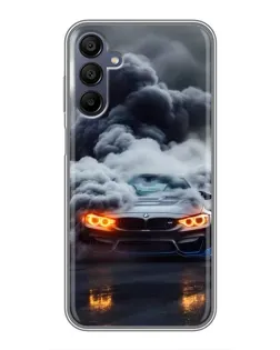 Чехол для Samsung Galaxy A15 (A155) с картинкой «BMW в дыму» Чехол для Samsung Galaxy A15 (A155) с картинкой «BMW в дыму»