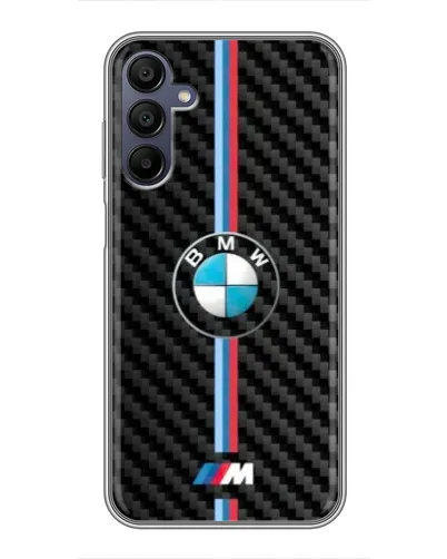 Чехол для Samsung Galaxy A15 (A155) с картинкой «Эмблема BMW и карбон»