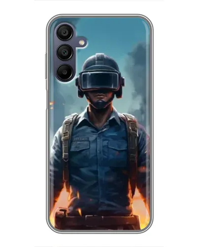 Чехол для Samsung Galaxy A15 (A155) с картинкой «PUBG — реалистичный герой»