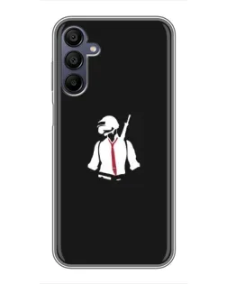 Чехол для Samsung Galaxy A15 (A155) с картинкой «PUBG — силуэт воина»
