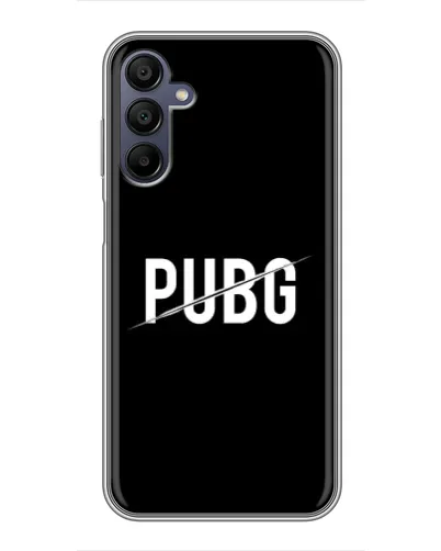 Чехол для Samsung Galaxy A15 (A155) с картинкой «PUBG — белый логотип»
