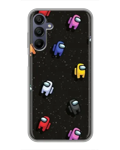 Чехол для Samsung Galaxy A15 (A155) с картинкой «Космический паттерн Among Us»