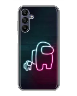Чехол для Samsung Galaxy A15 (A155) с картинкой «Among Us неон-арт»
