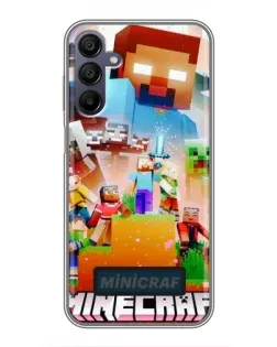 Чехол для Samsung Galaxy A15 (A155) с картинкой «Minecraft герои игры»